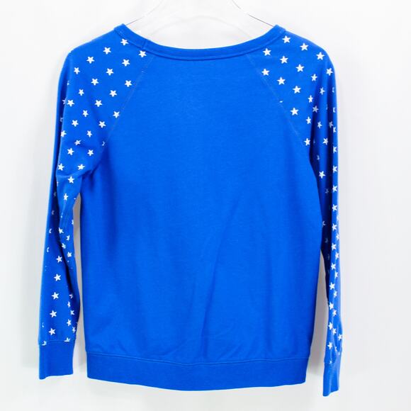 DISNEY Blue Stars Patriotic Mickey Round Neck Pullover Sweater - Picture 4 of 9